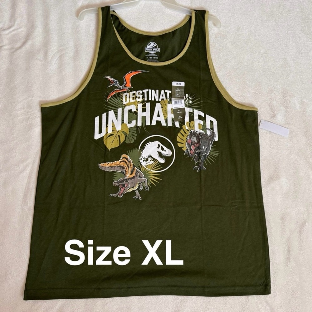 Jurassic Park Men's  Uncharted Graphic Tank Top